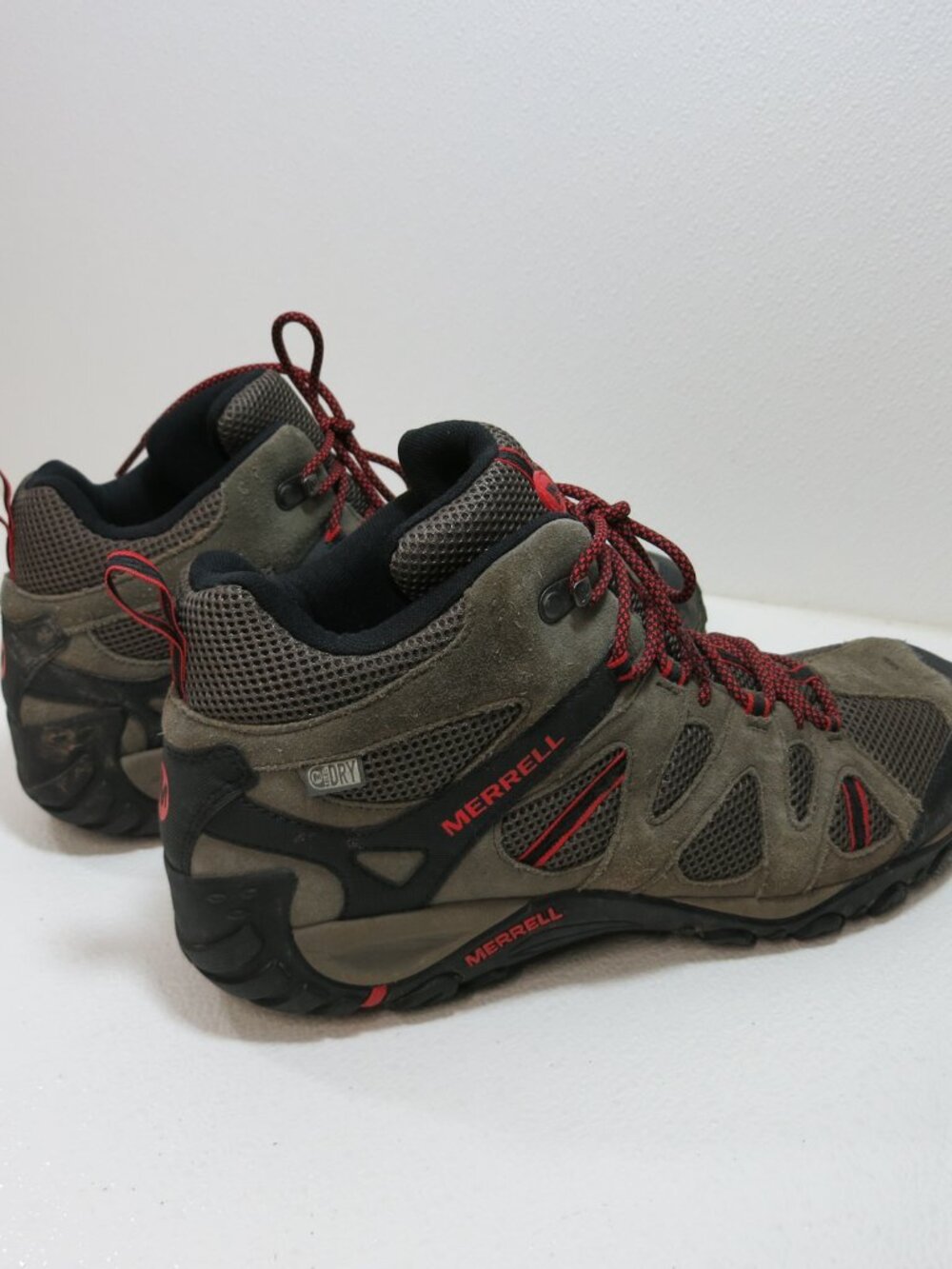 Merrell Soft Toe Leather Fabric Padded Hiking Boots Shoes Men's Shoes Sz 14 - Picture 4 of 7